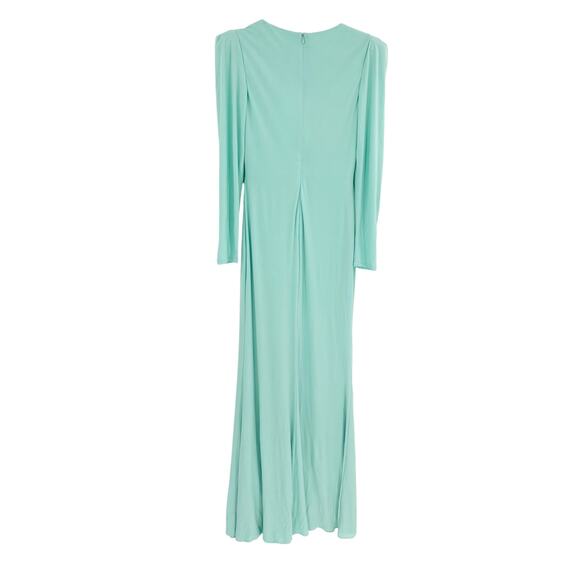 MAC DUGGAL Dress Size 2 Evening Gown NEW Aqua Green Mint Long Sleeve Stretch - Picture 5 of 8